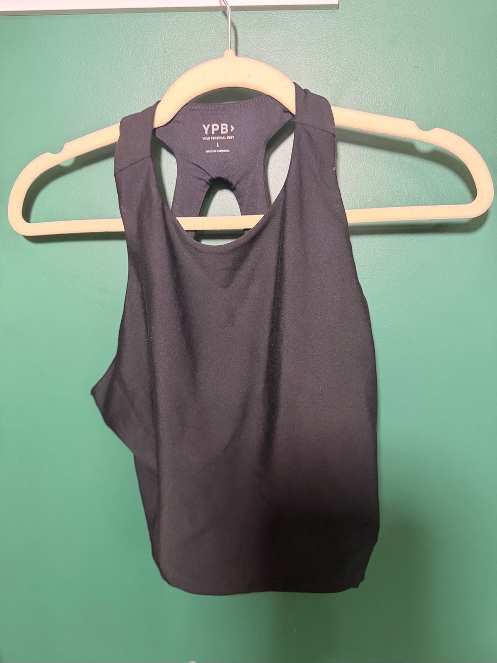 YPB Black Racerback Tank Top